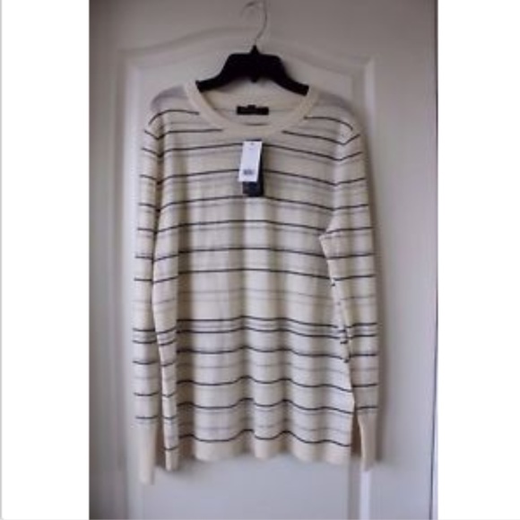 NWT Banana Republic Striped Merino Wool Pullover - Picture 1 of 4